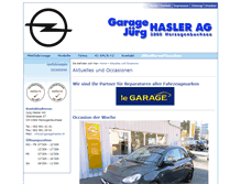 Tablet Screenshot of garagehasler.ch